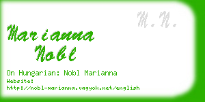 marianna nobl business card